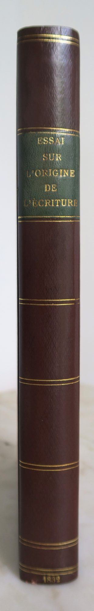 Essai sur l’origine de l’écriture, sur son introduction dans la Grèce et son usage jusqu’au tems d’Homère, c’est à dire jusqu’à l’an 1000 avant notre ère