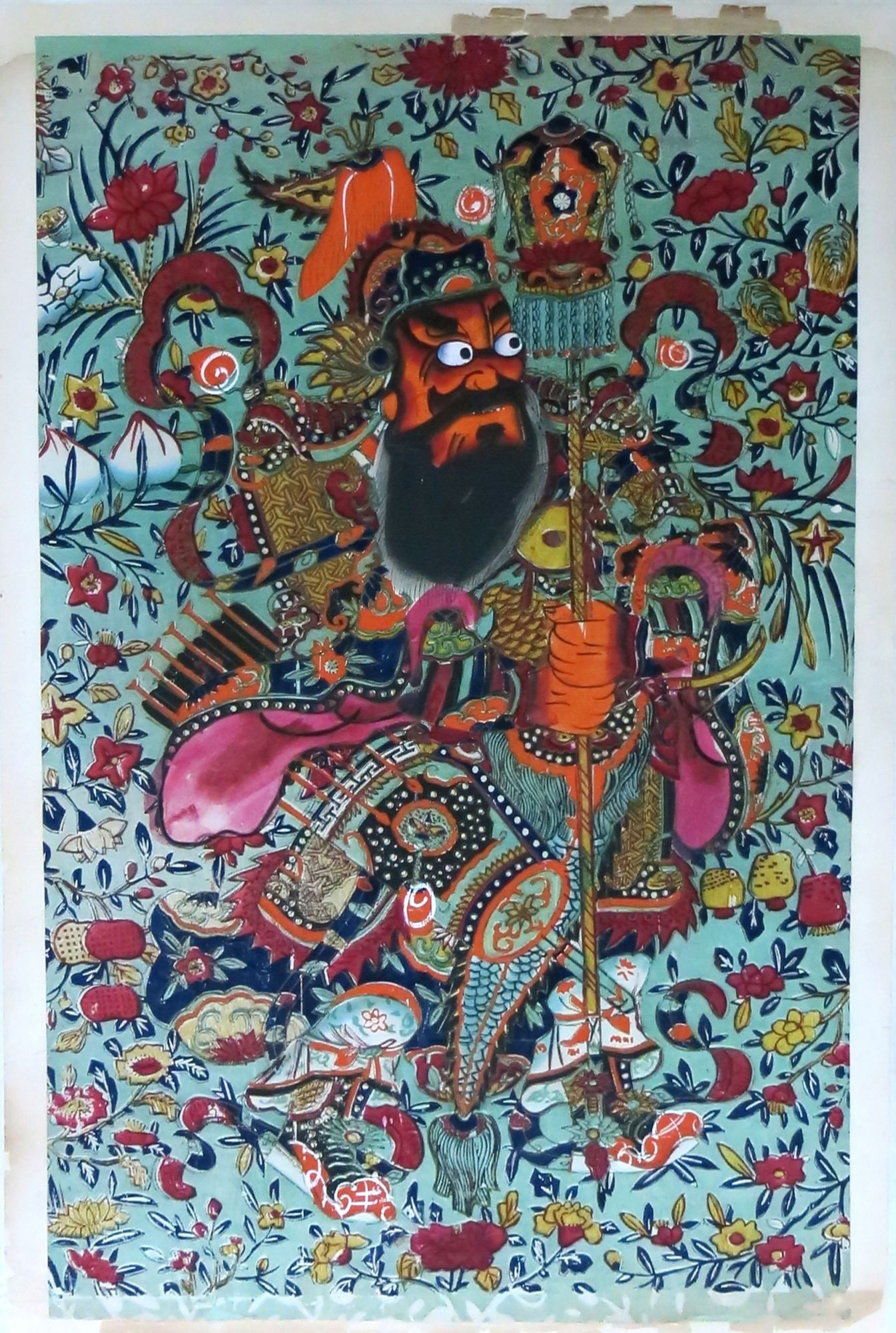 [鬰壘门神. Painted Door God in celestial clouds Men shen].